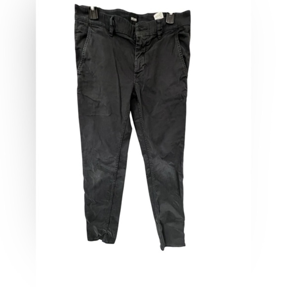 Boss Black and Gray Slim Fit Trousers Hugo Boss